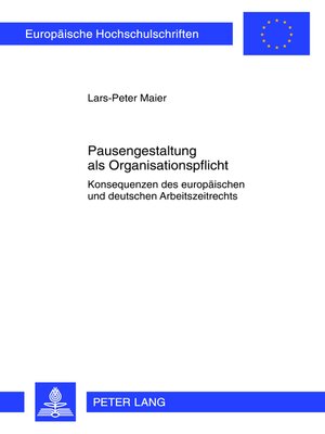 cover image of Pausengestaltung als Organisationspflicht